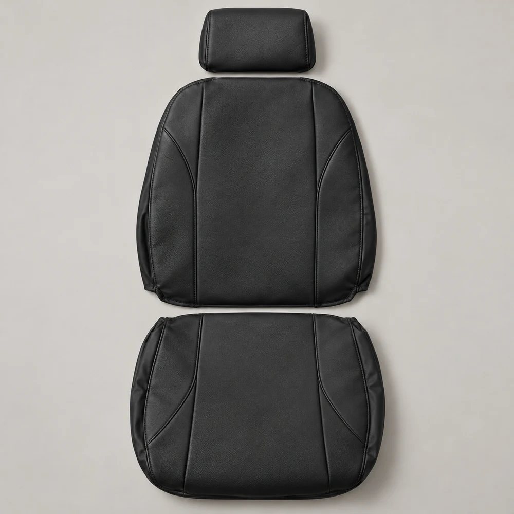 Executive Grain — Onyx; 1 backrest cover, 1 seat-base cover and 1 separate headrest cover